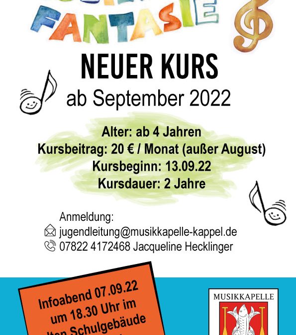 Musikfantasie Neue Kurse ab September!