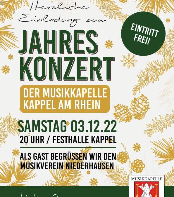 Jahreskonzert der Musikkapelle Kappel am Rhein